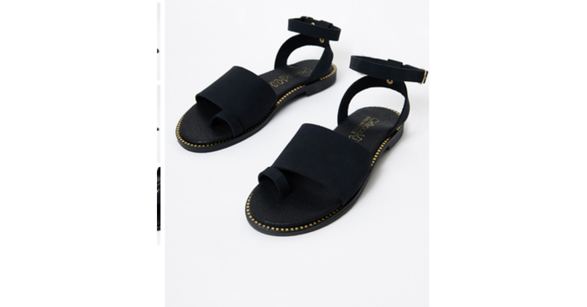 Sandale daim noir hotsell